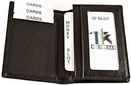 Men’s Ultra Slim RFID Blocking Genuine Leather Bi-Fold Wallet by TK Productz | Front and Back Pocket Comfort for Men & Woman | Spacious Holds 5 Cards | Stop E-Pick Pockets