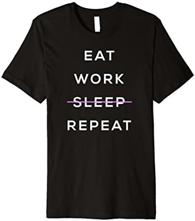 Men's Eat Work No Sleep Repeat Funny Lifestyle Graphic Tee Shirt 2XL Black