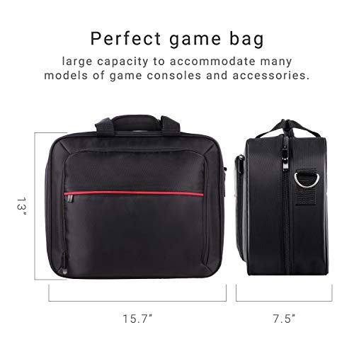 PS4 Carrying Case Portable Waterproof PS4 Travel Bag Compatible with Playstation 4 Slim and PS4 Pro - Fits All PS4 and PS3 Models