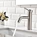 Shaco Commercial Stainless Steel Vanity Single Handle Bathroom Faucet ,Brushed Nickel Bathroom Sink Faucets