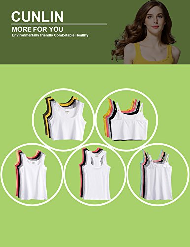 CUNLIN Crop Top Cami Camisole Summer Women Sexy Slim Sleeveless Spaghetti Strap Tank Top Grey S