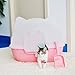 Kitty Shaped Cat Litter Box (Pink)