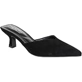 TRENDSUP Women's Pointed Toe Mules, Low Kitten Heel, Slip-On Style