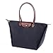 NANJUN Women's Waterproof Handbag Foldable Tote Shoulder Bag(navy blue L)