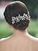 Unicra Bride Wedding Hair Pins Silver Bridal Hair Accessories Pearl Hair Piece for Women and Girls (Pack of 3)