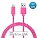 LINKPIN 10ft PVC USB Sync Cable with Lightning Connector [Apple Mfi Certified] for iPhone 7/7 Plus / 6s / 6s Plus / 6/6 Plus, iPad Pro Air 2 and More (Pink)