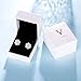 Van Chloe Women 925 Sterling Silver Love Rose Flower Stud Earrings White Gold Plated CZ Diamond Earrings Studs for Women Girls