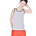 Womens Les Lesbian Tomboy Short Chest Binder Vest Tank Tops (S, Grey)
