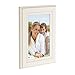 DesignOvation Kieva Solid Wood Picture Frames, Distressed Soft White 4x6, Pack of 6