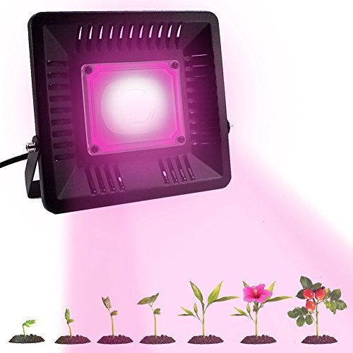 Led Grow Light Full Spectrum COB Lamp For Greenhouse Indoor Plants Flower Garden Growing Lamps Wide Area Coverage Leds 50W 100W Waterproof IP67 Indoor Outdoor Plant Lights (50W)