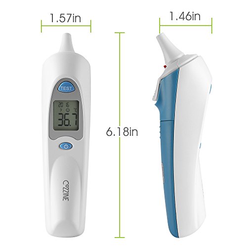 Ear Thermometer, Cozzine Medical Infrared Digital Ear Thermometer Suitable For Baby, Infant, Kids, Toddler and Adults with FDA and CE approved.(Battery Included) - Thumbnail 4