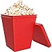 iCooker Microwave Popcorn Popper [Saves Calories] - Premium Quality Silicone Bag - Hot Air Popcorn Better than Machine - Best Popcorn Maker [Red]