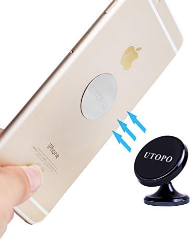 UTOPO Magnetic Car Mount Holder, Universal Stylish 360° Rotation Car Phone Holder, Dashboard Mount, Cell Phone Car Cradle for Any Phones, GPS or Light Tablets, iPhone X/ 8 / 7 / 6 / 5 Galaxy S7 / S6