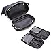 kinzd Makeup Bag Cosmetic Toiletry Bag Women (Black Cosmetic Bag)