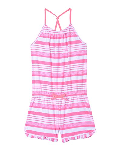 Nautica Girls' Toddler Fashion Romper, Bubble Pink Terry, 3T