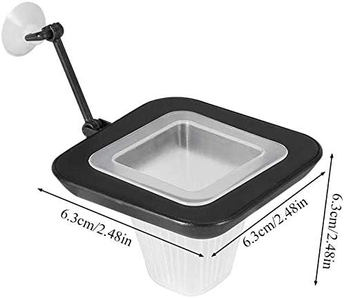 DollaTek Red Worm Feeder: Fish Feeder with Suction Cup & Floating Feeding Ring, Red,Black - Image 3