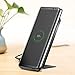 Wireless Charger, Wireless Charging Pad Stand for iPhone X/ 8/8 Plus, Qi Wireless Charger with Double Coils for Samsung Galaxy S8/ Note 8/ S7 Edeg (Black)