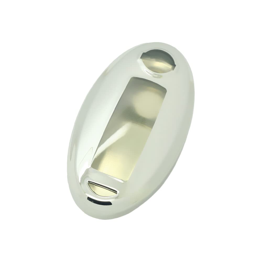 BROVACS Soft TPU Case Shell Cover Protector Holder Full Protection Compatible with NISSAN Altima Armada Maxima Murano Smart Remote Key Fob 2 3 4 5 6 Button SV9500 Silver