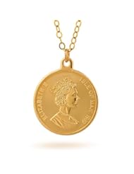 Guild Product: Gold coin Necklace Pendant Gold Filled chain 16" + 3" extension