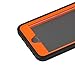 Co-Goldguard Case for iPhone 7 Heavy Duty iPhone 8 Cover Durable 3 in 1 Built-in Screen Protector Hard Cover Dust-Proof Shockproof Drop-Proof Shell (Black Orange)