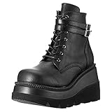 Simayixxch Women's Motorcycle Boots Round Toe Thick