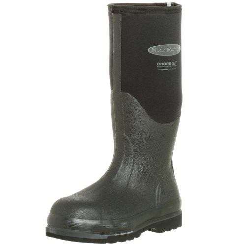 The Original MuckBoots Adult Chore Hi Boot Steel Toe,Black,Men's 12 M/Women's 13 M