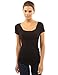 PattyBoutik Women Scoop Neck Empire Waist Raglan Top (Black Small)