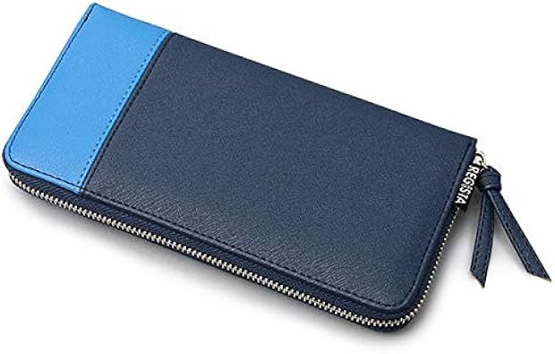 Amazon アライブ カラフル ラウンド長財布 メンズ ロングウォレット フリー ネイビー 財布