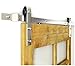 DIYHD 04BN Brushed Nickel Hardware Interior Steel Barn Wood Sliding, 8FT Track Kit, Single Door kit