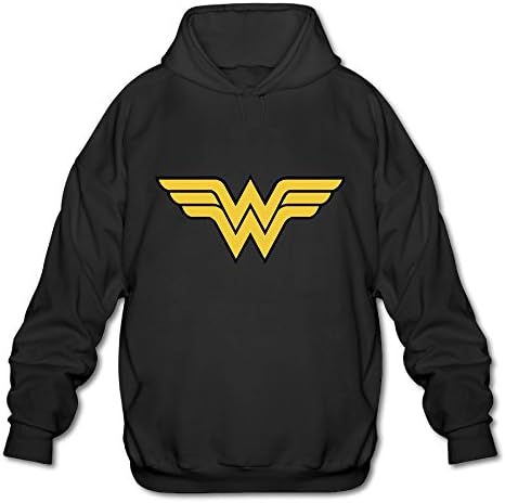 Wonder Woman Cool Logo Fashion Design Sports Long Sleeve Hooded Sweatshirt Mens