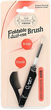 Hername Makeup Eyebrow Brush Foldable Stainless Steel Teeth Lash Comb Eyebrow
