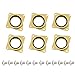 WeiMeet Steel Rubber Stepper Motor Vibration Dampers with 12 Pieces M3 5mm Screws for CNC, NEMA 17 Creality CR-10,10S 3D Printer(6 Pack)