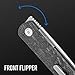 Kizer Lundquist Feist Liner Lock Front Flipper Knife Shred CF (2.8