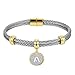 BIJOUX BOBBI [Luxury Packaging Alphabets Cubic Zirconia Twisted Wire Initial Bracelets - A4168BXK-A