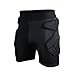 COOLOMG Men's Sport Soccer Shock Rash Guard Short Pants Grappling Goalkeeper Padded Shorts