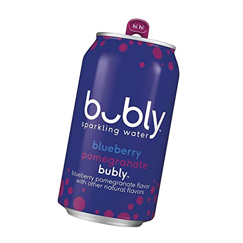 bubly Sparkling Water, Blueberry Pomegranate, 12 fl oz Cans 18 Ct 1
