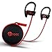 Sports Bluetooth Headphones Wireless, [DR ROCK] IPX7 Waterproof HD Stereo Sweatproof in Ear Earbuds w/Mic for Gym Running Workout 8 Hour Battery Noise Cancelling Headsets for iPhone and Android
