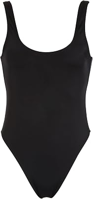 Icon Project Maillot de Bain Une pièce pour Femme, Noir, M