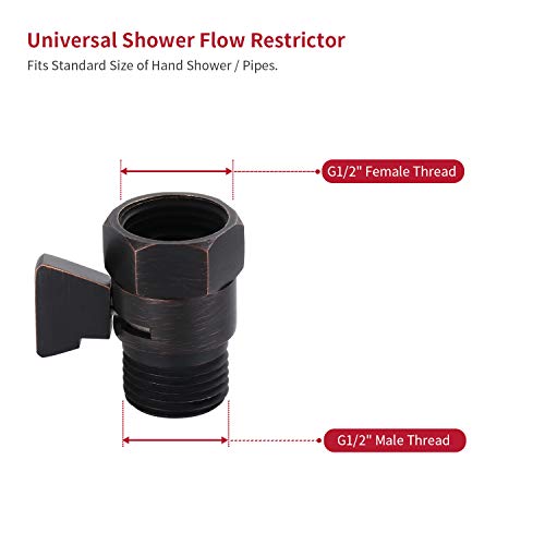 Water Flow Control Valve, Brass Shower Shut Off Valve Adjustable Water