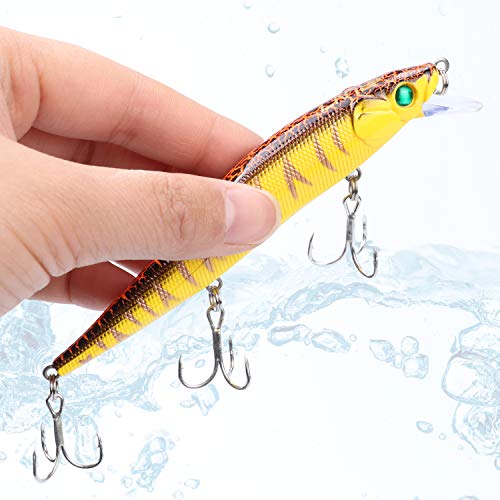 image for RUNCL Anchor Box - Slow Sinking Minnows SSM137, Wobbler Fishing Lures,