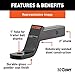 CURT 45270 Class 3 Trailer Hitch Ball Mount, Fits 2-Inch Receiver, 7,500 lbs, 1-Inch Hole, 4-Inch Drop, 2-In Rise, Gloss Black Powder Coat