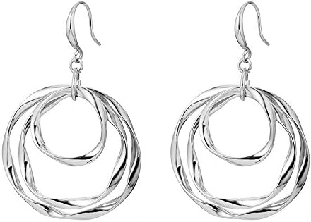 Apopo gold Circle Earrings Bling Eardrop Pretty girl jewelry dangler for women