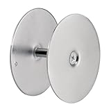 Defender Security 10446 Door Hole Cover Plate - Maintain Entry Door Security by Covering Unused Hardware Holes, 2-5/8" Diameter, Satin Nickel
