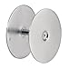 Defender Security 10446 Door Hole Cover Plate - Maintain Entry Door Security by Covering Unused Hardware Holes, 2-5/8" Diameter, Satin Nickel primary