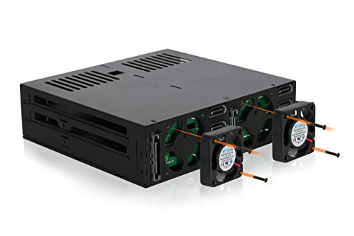 ICY DOCK 6 x 2.5" SATA /SAS HDD/SSD Hot Swap Mobile Rack / Cage in 1 x 5.25" Drive Bay Comparable to Tray-less Design - ExpressCage MB326SP-B