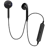 Bluetooth Headphones, Wireless Headphones Bluetooth V4.1 Earbuds with Mic Stereo Earphones Noise Cancelling Sweatproof Sports Headset for iPhone X 8 7 Plus Samsung Galaxy S9 and Android Phones (black)