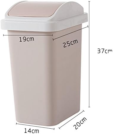 PEIISFUGB Bathroom trash bin household toilet trash kitchen trash living room with plastic trash can-R