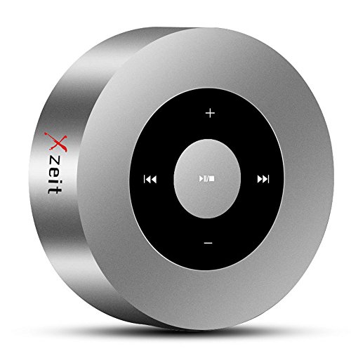Xzeit Portable Bluetooth Speaker Wireless Music Player with Touch Screen and Mic, High-fidelity Sound, Long standby ,Support TF Card,Perfect for indoor and Outdoor(Silver)