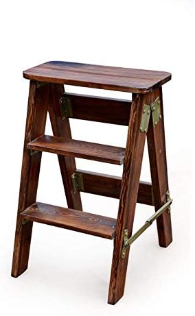 XQY Chair-Solid Wood Folding Portable Ladder Stool Home Climbing Wooden Stool Multi-Function Three-Step Stool Fishing Stool Home Convenient