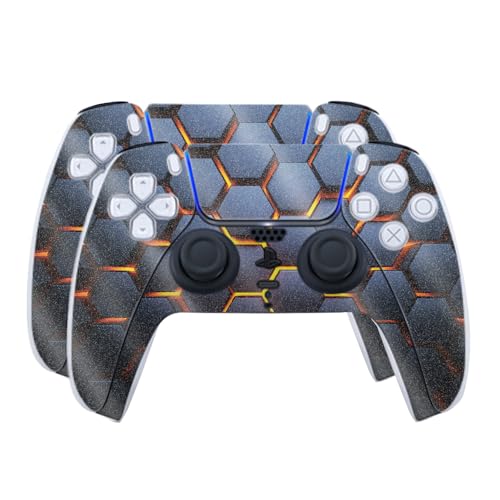 Glossy Glitter Skin Compatible with PlayStation 5 PS5 Controller (2 Pack) - Lav…
